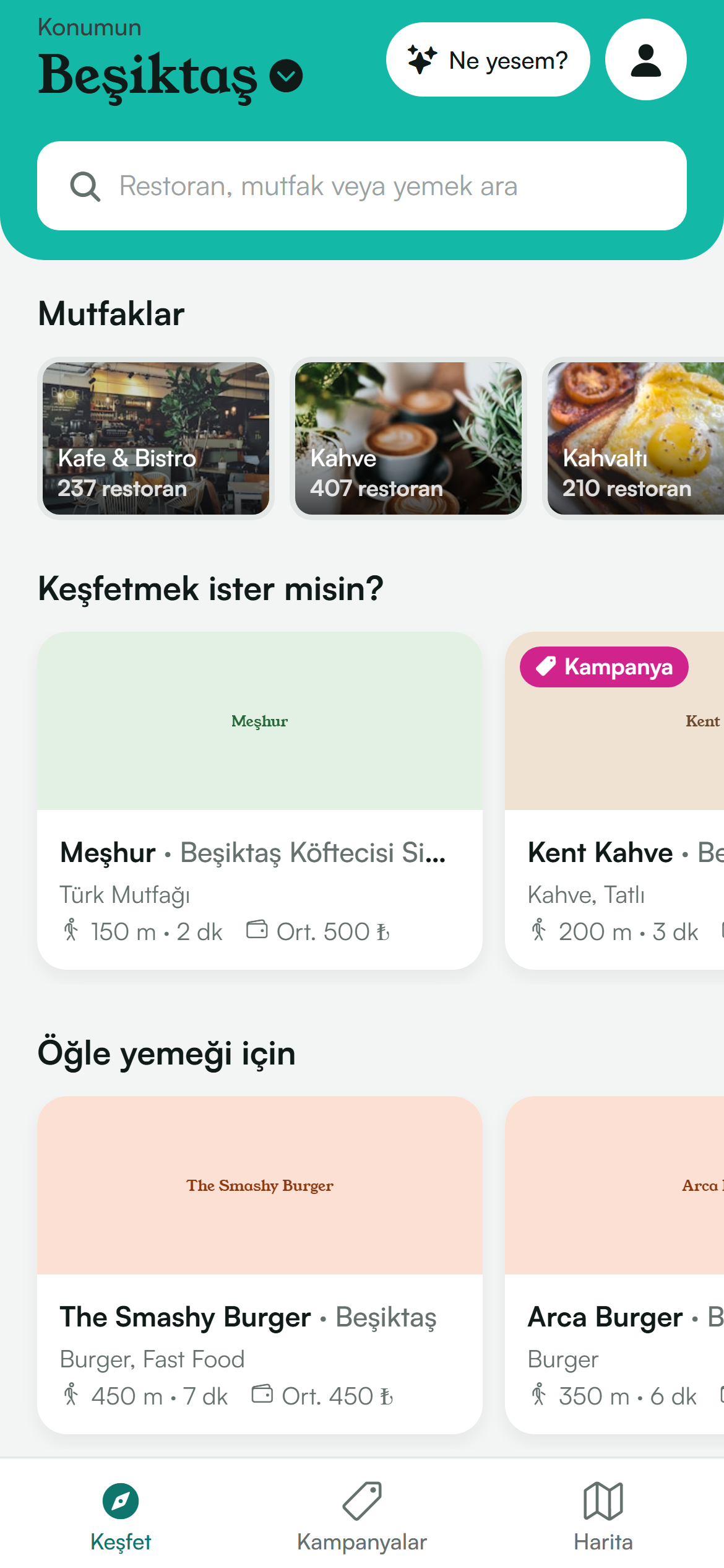 Clevi uygulaması ana ekran